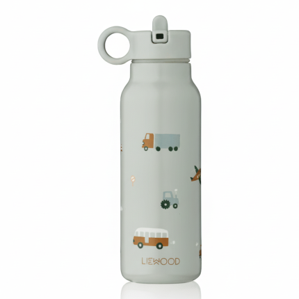 Butelka na wodę Falk, 350 ml - vehicles, dove blue mix / Liewood
