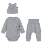 Zestaw ubranek dla noworodka SUPER SOFT - grey / Pink no more