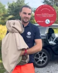 Ponczo samochodowe Merino Beżowe 1-3 lat / piapimo