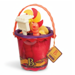 Sands Ahoy! – wiaderko z akcesoriami do piasku CZERWONE / B.Toys