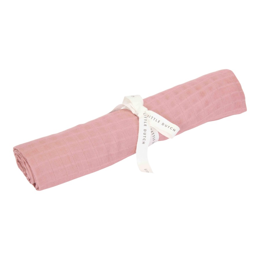 Otulacz muślinowy 120x120 cm Pure Pink Fairy Blossom / Little Dutch