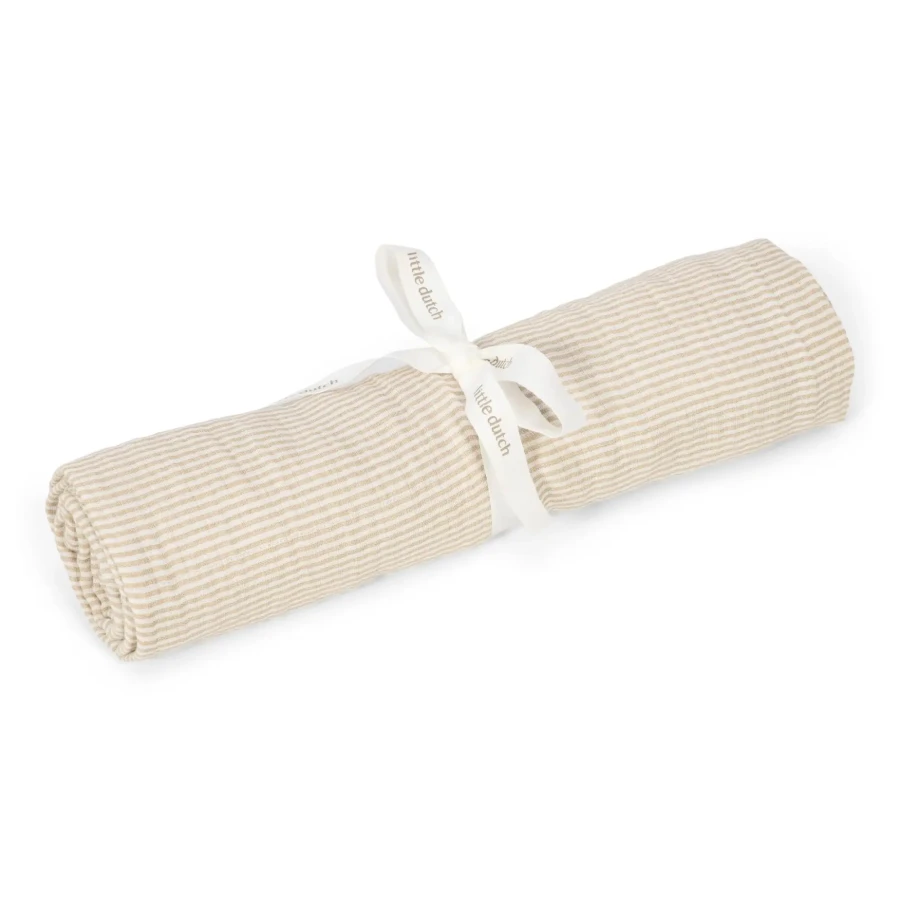 Otulacz muślinowy 120x120 cm Pure Soft Beige / Little Dutch