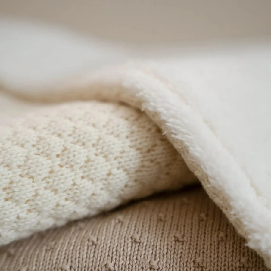Ocieplany kocyk 100 x 70cm Pure Soft White / Little Dutch
