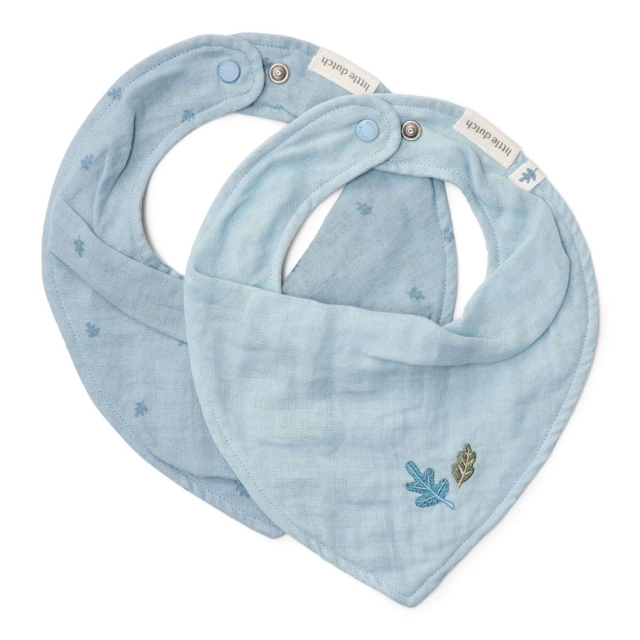 Apaszko-bandanka muślinowa zestaw 2 szt. Pure Denim Blue / Little Dutch