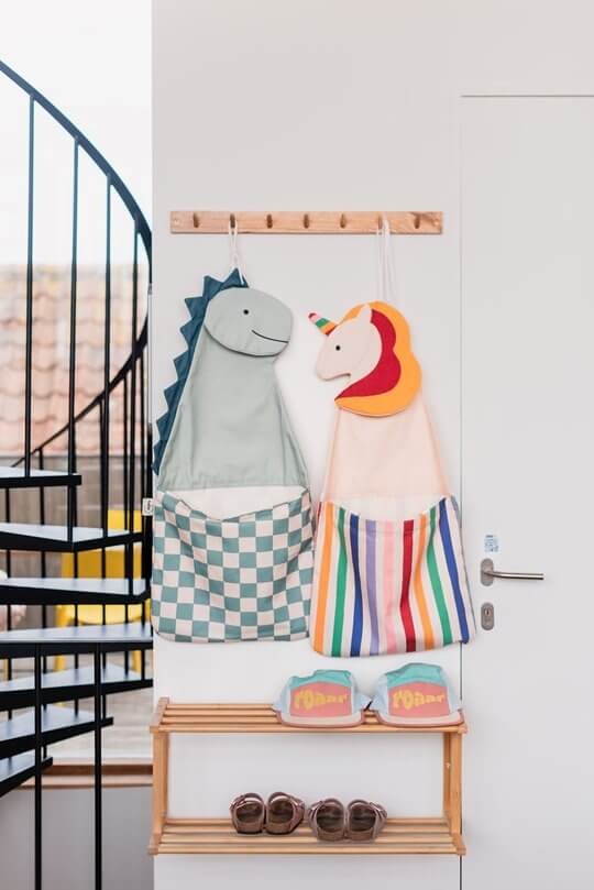 Organizer ścienny i torba dla dzieci 2w1 - Dinozaur / Play&Go