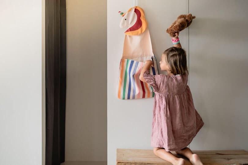 Organizer ścienny i torba dla dzieci 2w1 - Jednorożec / Play&Go