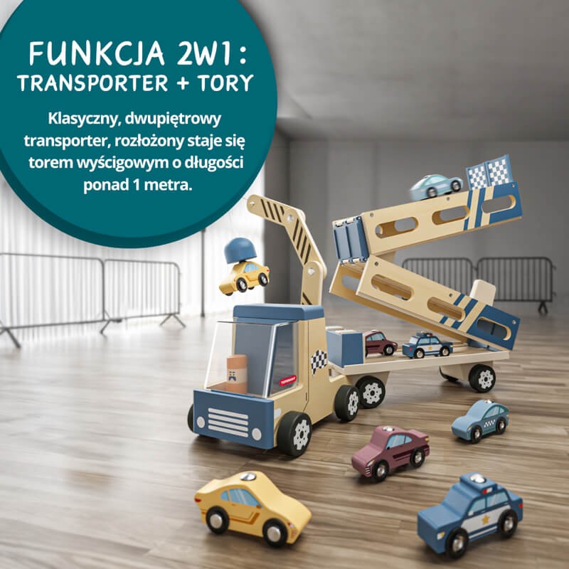 Transporter samochodów i tor wyścigowy 2w1, 36m+ / TOPBRIGHT