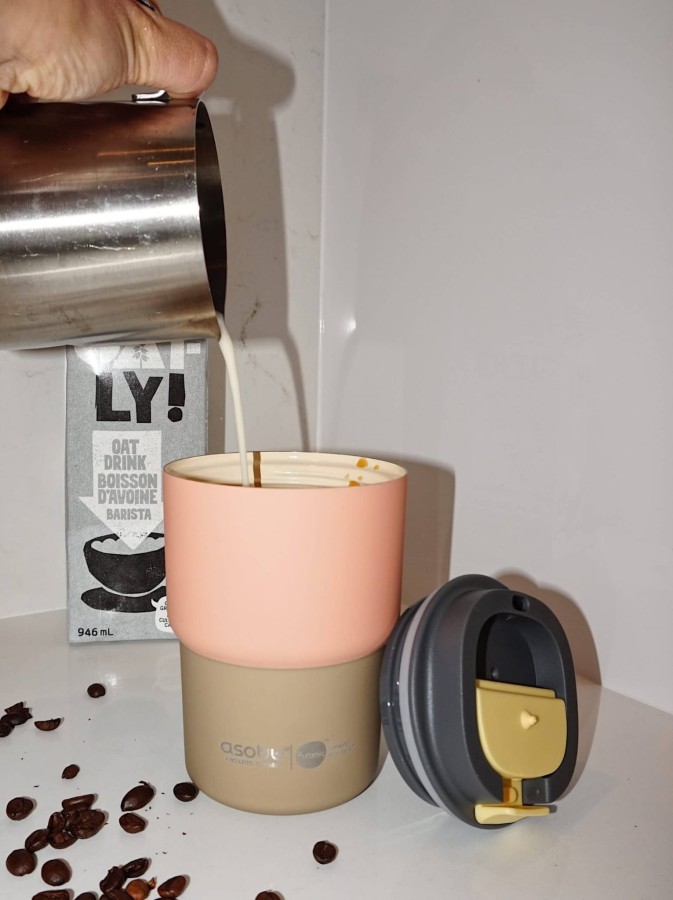 Kubek termiczny Coffee Express, 360 ml - pastelowy brzoskwiniowy / Asobu