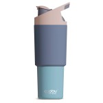 Butelka termiczna ze słomką Cosmic, 1L - pastelowy niebieski / Asobu