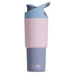 Butelka termiczna ze słomką Cosmic, 1L - pastelowy różowy / Asobu