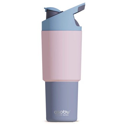Butelka termiczna ze słomką Cosmic, 960ml- pastelowy różowy / Asobu