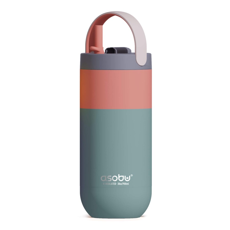 Butelka termiczna Orbit, 900 ml - pastelowy zielony / Asobu