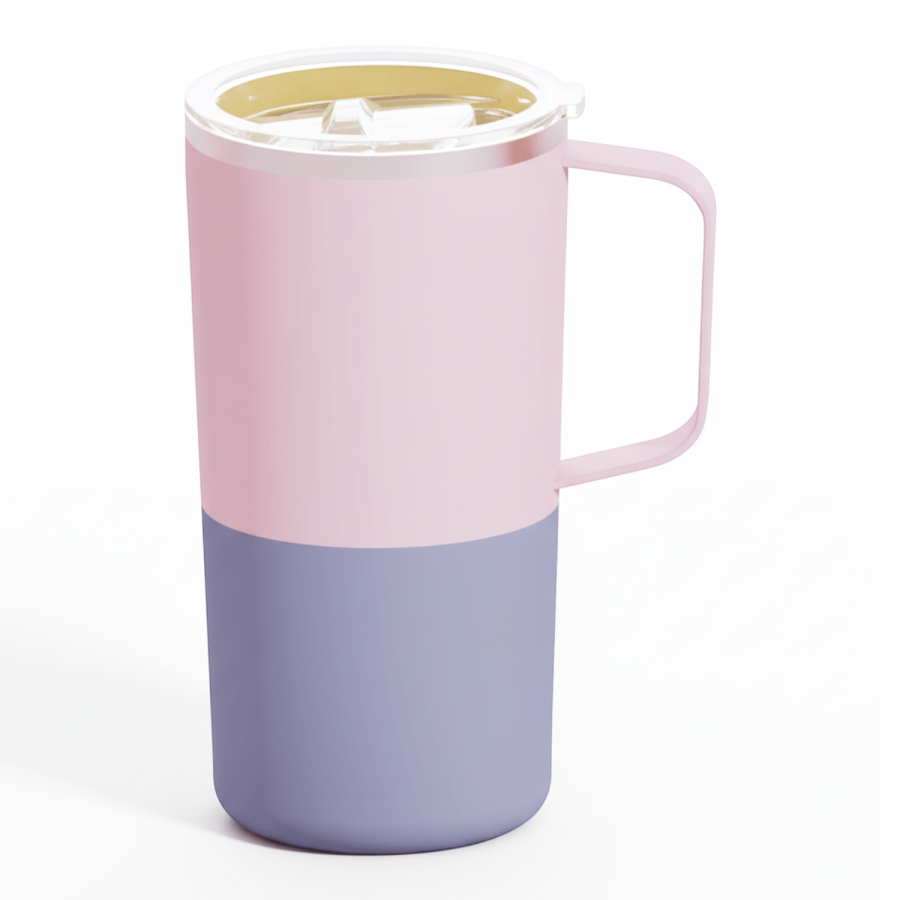 Kubek termiczny Tower Mug, 660 ml - pastelowy różowy / Asobu