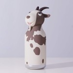 Butelka termiczna ze słomką Bestie, 460 ml - Koza / Asobu