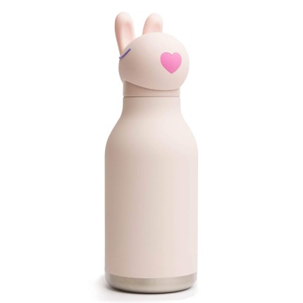 Butelka termiczna ze słomką Bestie, 460 ml - Królik / Asobu