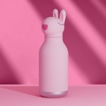 Butelka termiczna ze słomką Bestie, 460 ml - Królik / Asobu