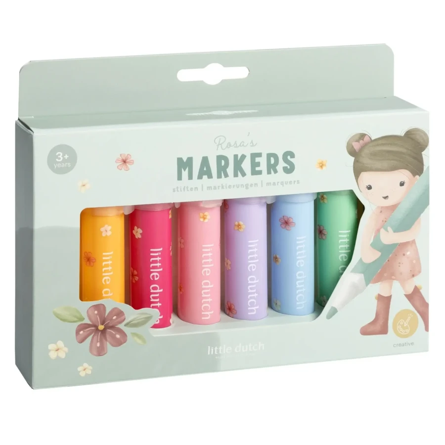 Grube markery Rosa & Friends / Little Dutch