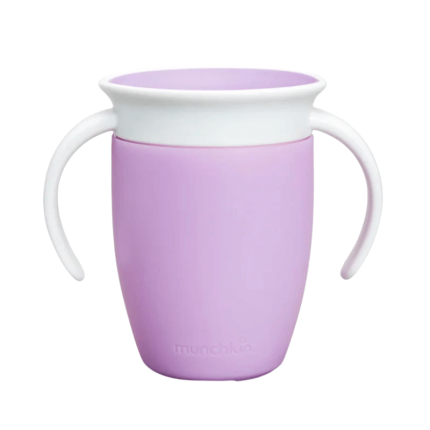 Kubek treningowy z uchwytami Miracle 360°, 207ml - fioletowy / Munchkin