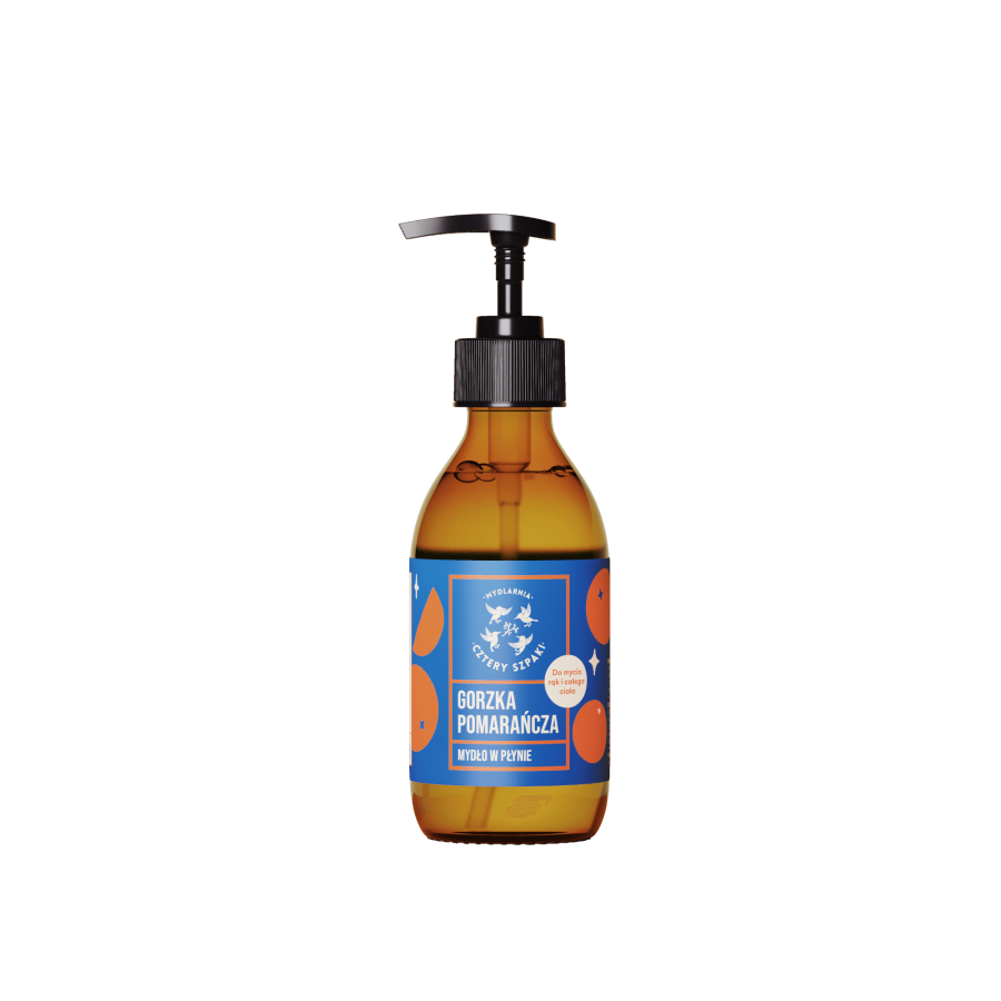 Gorzka Pomarańcza - naturalne mydło w płynie, 300 ml / Mydlarnia Cztery Szpaki
