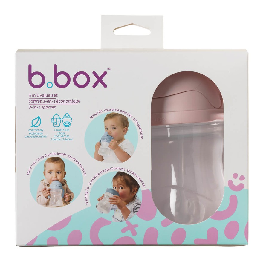 Zestaw 3w1 do nauki picia - Blush / b.box