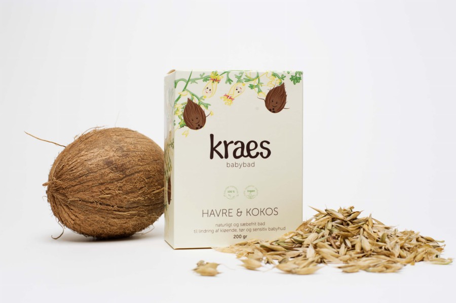 Naturalny proszek do kąpieli Owies & Kokos, 200g / Kraes