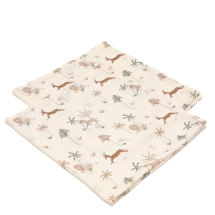 2-pak pieluszek 100% Bamboo Muślin - LITTLE SAVANNAH La Millou x Dobreliski