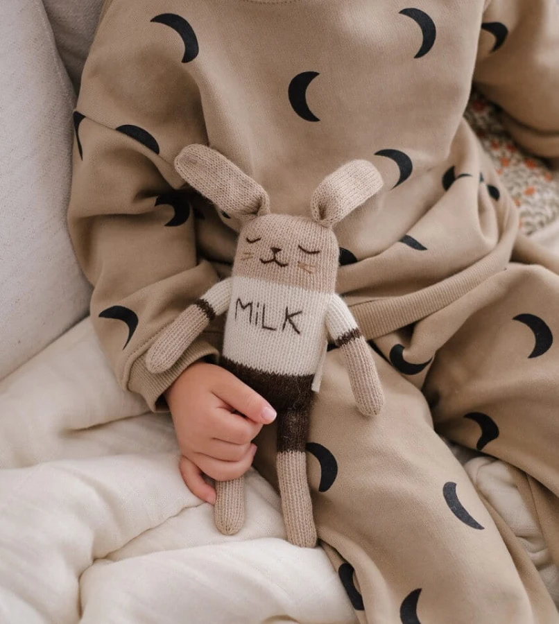 Dziergany królik z wełny alpaki - Milk / Main Sauvage