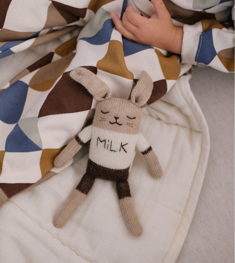 Dziergany królik z wełny alpaki - Milk / Main Sauvage