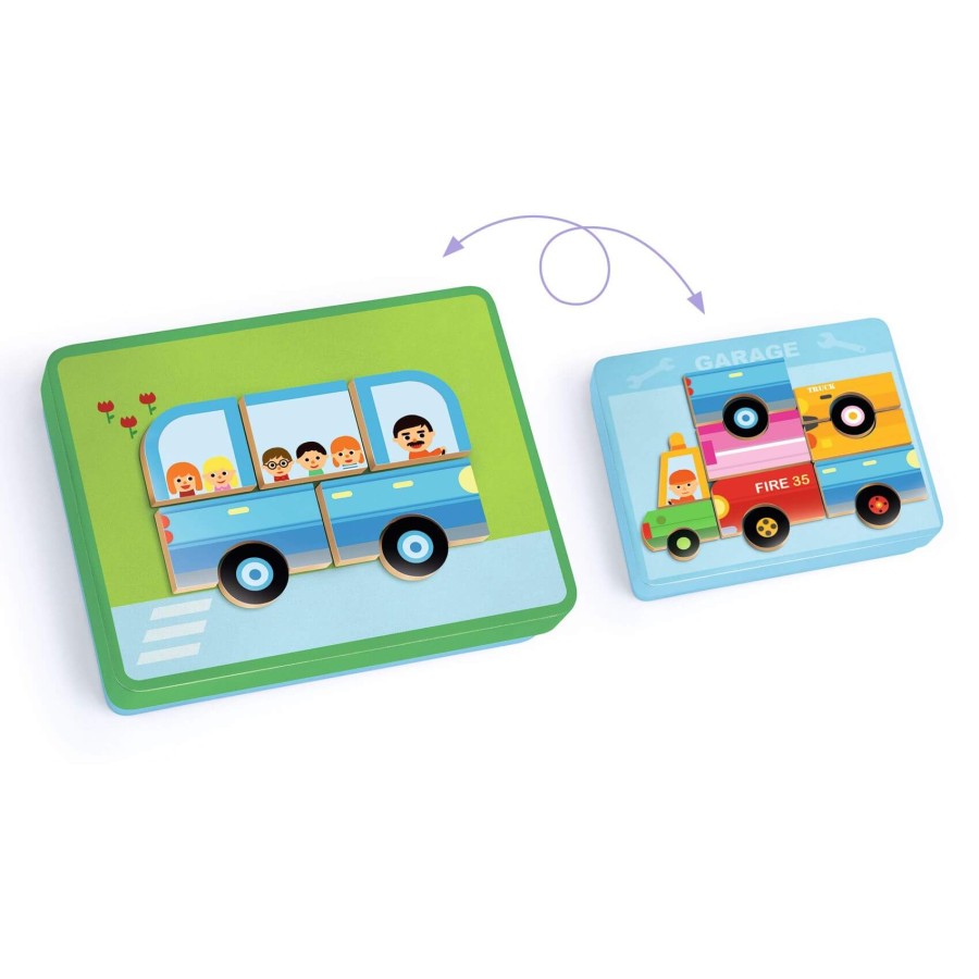 Magnetyczne puzzle Inzebox POJAZDY / Djeco