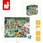 Puzzle obserwacyjne w walizce Rodzina misiów 54 elementy 5+ / Janod