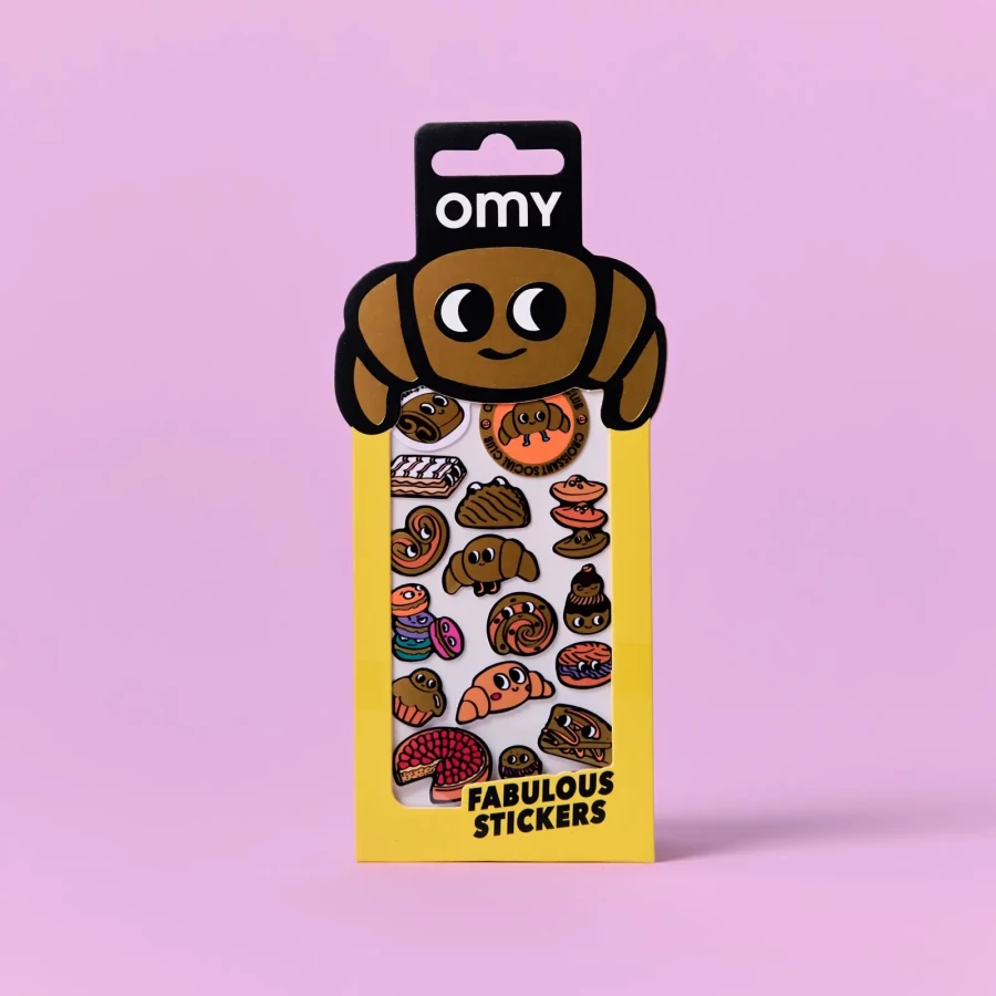 Odlotowe winylowe naklejki - ICONIC CROISSANT / OMY