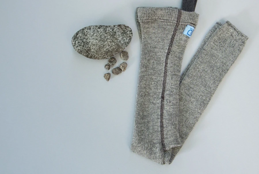 Rajstopki wełniane bez stópek Footless - Granite Grey / Silly Silas