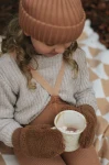 Rajstopki wełniane bez stópek Footless - Cappuccino Brown / Silly Silas