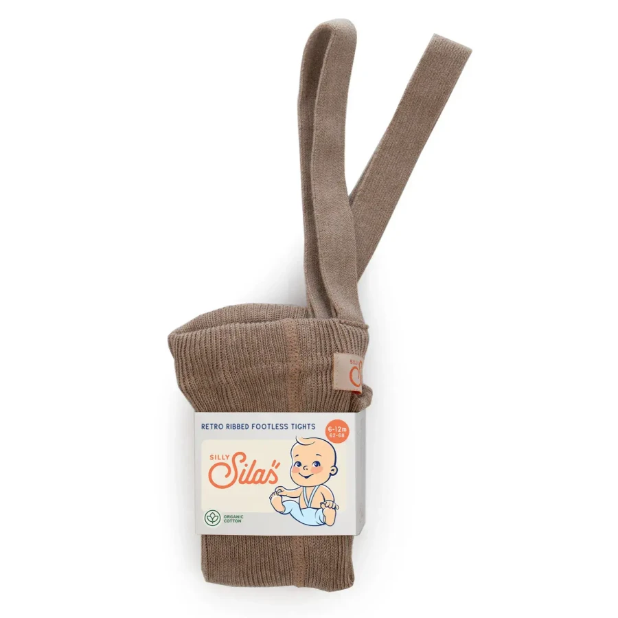 Rajstopki bawełniane bez stópek Footless - Cocoa Blend / Silly Silas