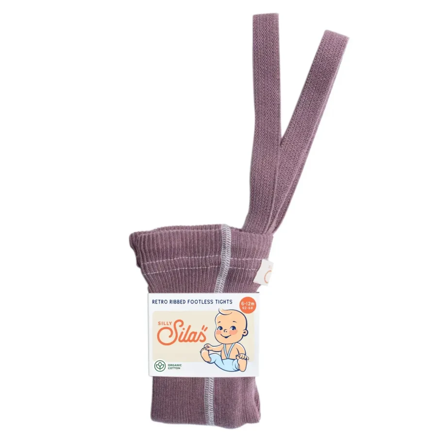 Rajstopki bawełniane bez stópek Footless - Acai Smoothie / Silly Silas