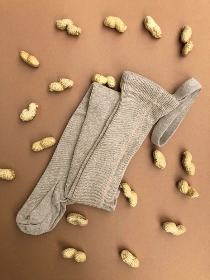 Rajstopki bawełniane ze stopkami Footed - Peanut Blend / Silly Silas
