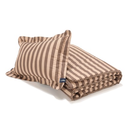 Komplet pościeli bawełnianej HYGGE - STRIPES BROWN / La Millou