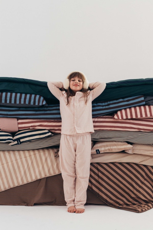 Komplet pościeli bawełnianej - STRIPES PINK / La Millou