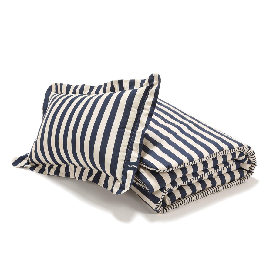 Komplet pościeli bawełnianej - STRIPES NAVY / La Millou