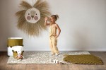 Mata do zabawy z bawełny organicznej w kształcie liścia - Sand Castle / Toddlekind