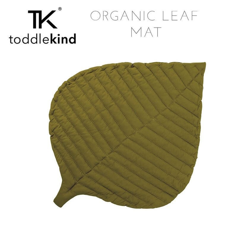 Mata do zabawy z bawełny organicznej w kształcie liścia - Sand Castle / Toddlekind