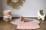 Mata do zabawy z bawełny organicznej w kształcie liścia - Sea Shell / Toddlekind