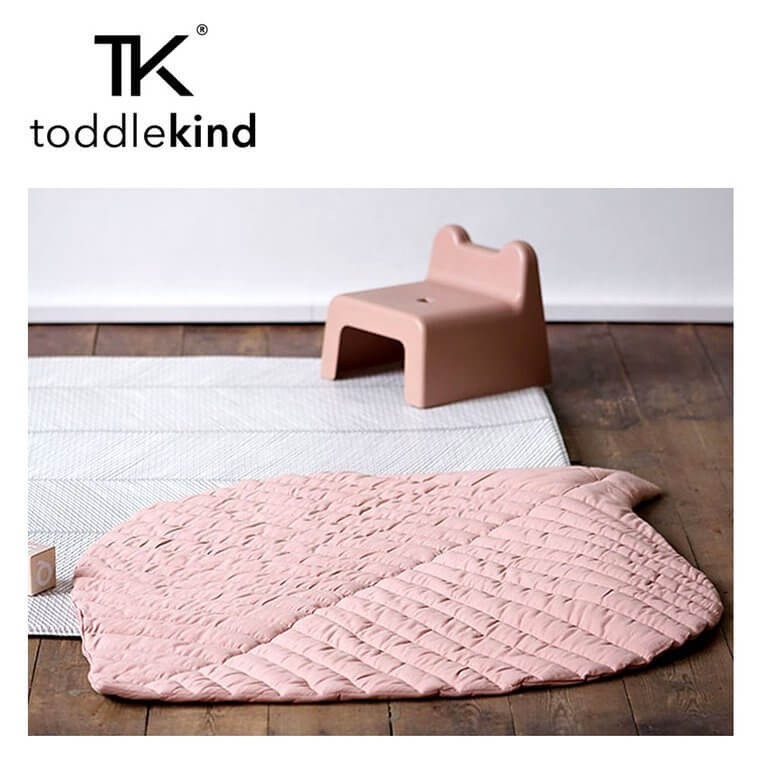 Mata do zabawy z bawełny organicznej w kształcie liścia - Sea Shell / Toddlekind