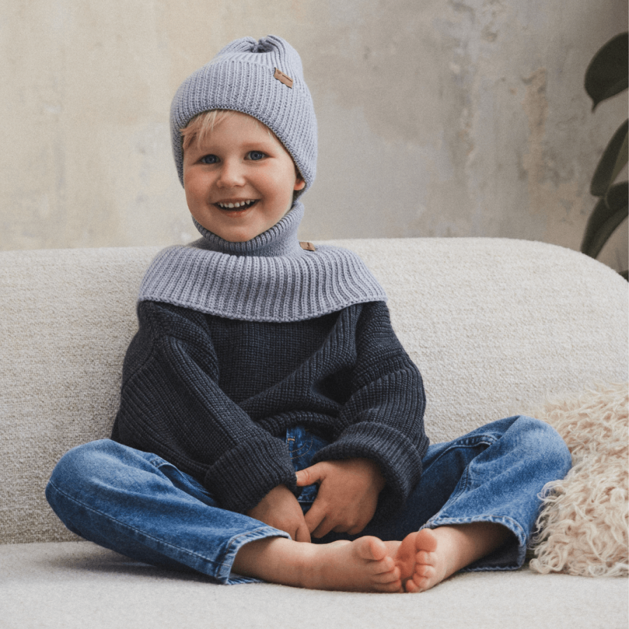Czapka zimowa merino WINTER GREY / Patulove