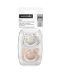 Smoczek fizjologiczny SX Pro MINI Birdies 0-2m - różowy, 2szt. / Suavinex