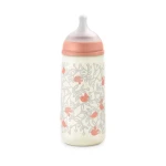 Butelka fizjologiczna SX Pro szybki przepływ Birdies, 360ml - różowa / Suavinex
