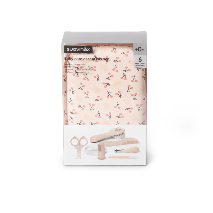 Zestaw do manicure dla niemowląt Birdies - różowy / Suavinex
