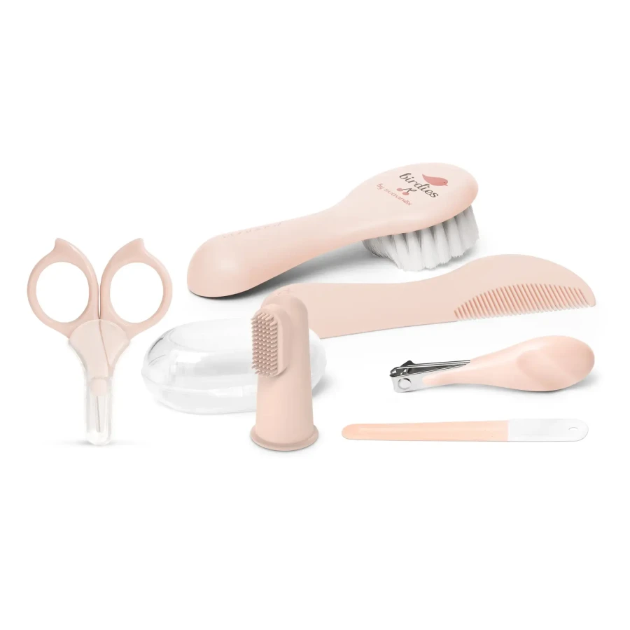 Zestaw do manicure dla niemowląt Birdies - różowy / Suavinex