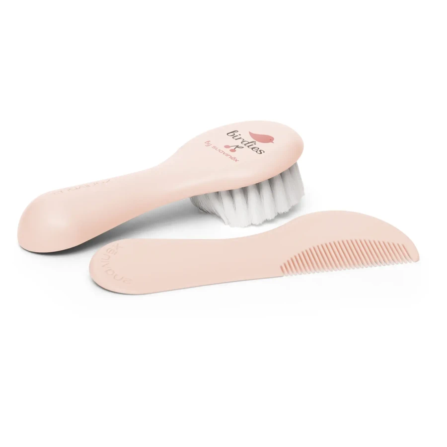 Zestaw do manicure dla niemowląt Birdies - różowy / Suavinex