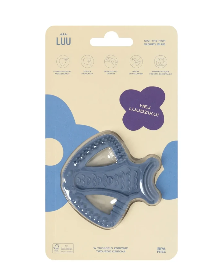 Gryzak Gigi The Fish Cloudy Blue / LUU kids